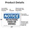 Signmission No Outside Food Or Drinks, 24 in W x Rectangle, Aluminum OS-2PACK-NS-A-1824-L-14715 - alternate 2